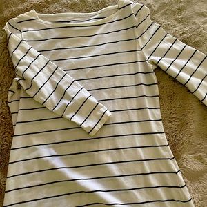 White and black striped shirt